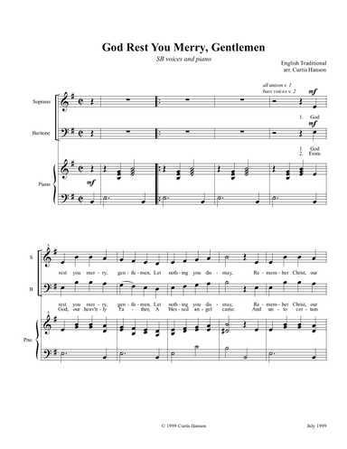 God Rest You Merry, Gentlemen (SB) (arr. Curtis Hanson)