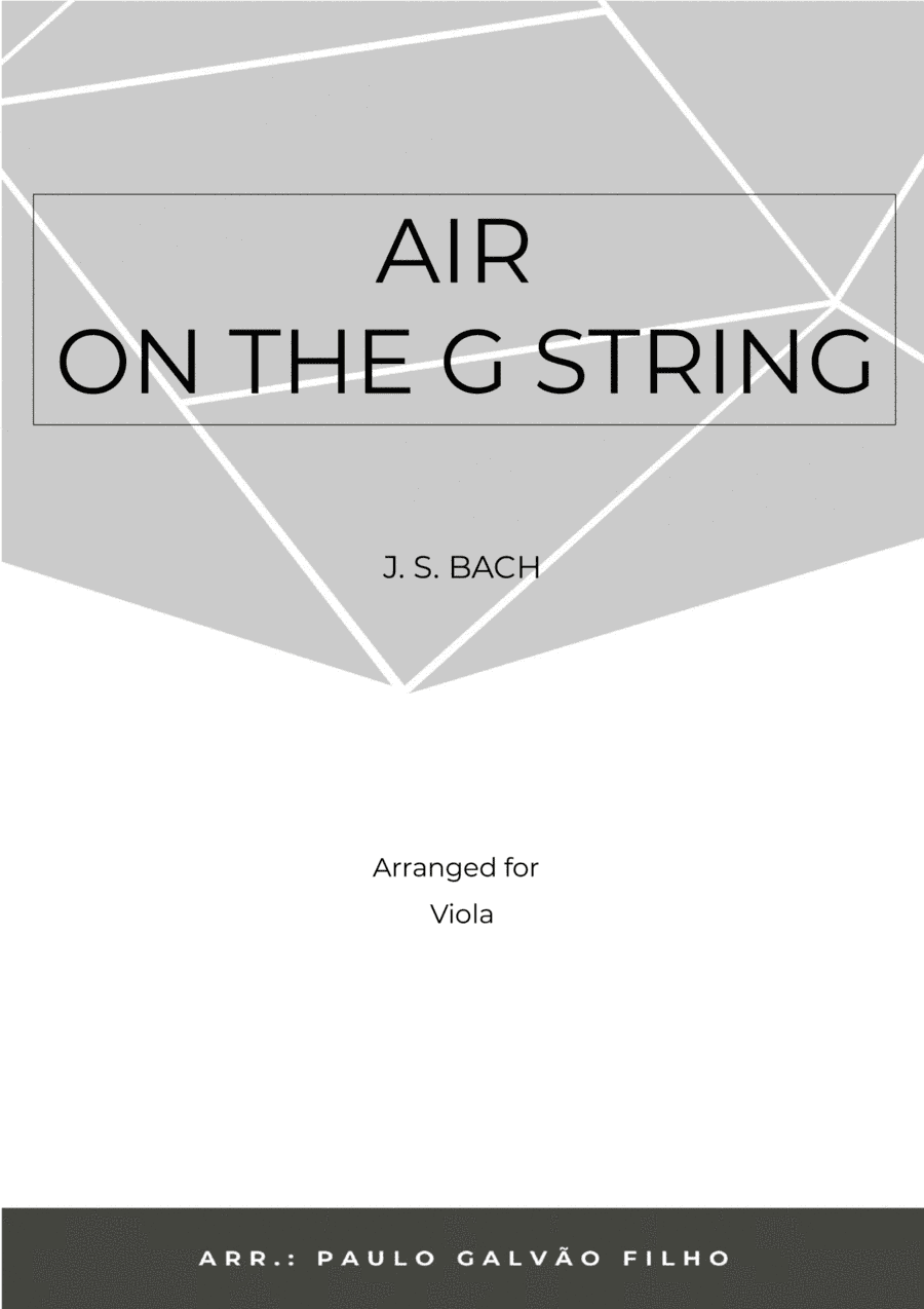 AIR ON THE G STRING – VIOLA SOLO (arr. Paulo Galvão Filho)
