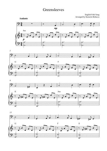 Greensleeves (arr. Kaiserin Rebecca)
