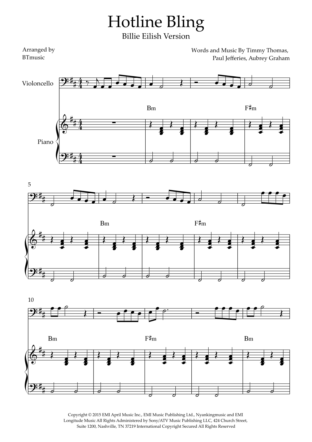 Hotline Bling (arr. BTmusic)