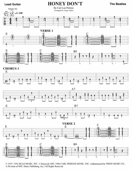 Honey Don't (arr. Jorge Juárez)