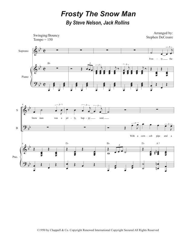 Frosty The Snow Man (arr. Stephen DeCesare)