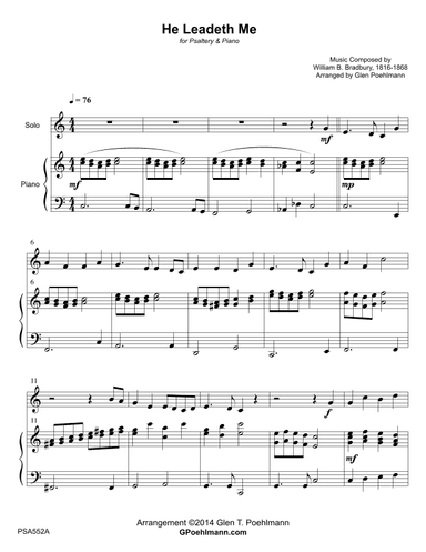 THREE HYMNS FOR THE PSALTERY - Psaltery with Piano Accompaniment (arr. Glen Poehlmann)