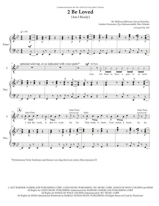 2 Be Loved (am I Ready) (arr. Ash)