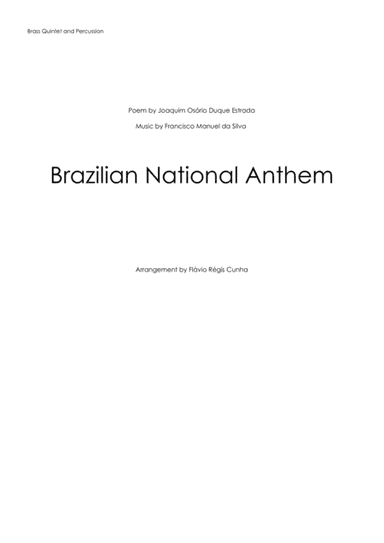 Brazilian National Anthem (arr. Flávio Régis Cunha)