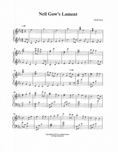 Niel Gow's Lament (on the death of his second wife) (arr. Cynthia A. Boener)