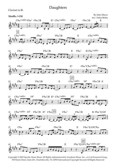 Daughters (arr. Fabio Britto)
