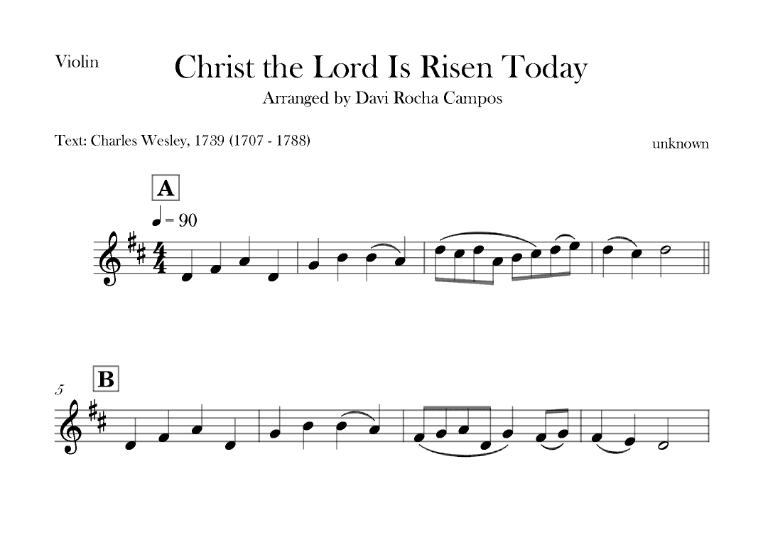 Christ the Lord is Rises today (arr. Davi Rocha Campos)
