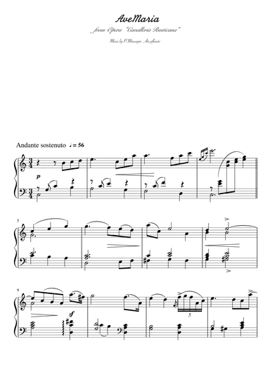 "Ave Maria" (Cdur) (arr. pfkaori)