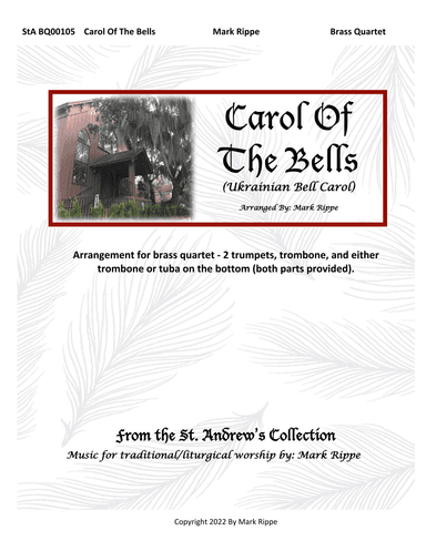 Carol Of The Bells (Ukrainian Bell Carol) StA BQ00105 (arr. Mark Rippe)