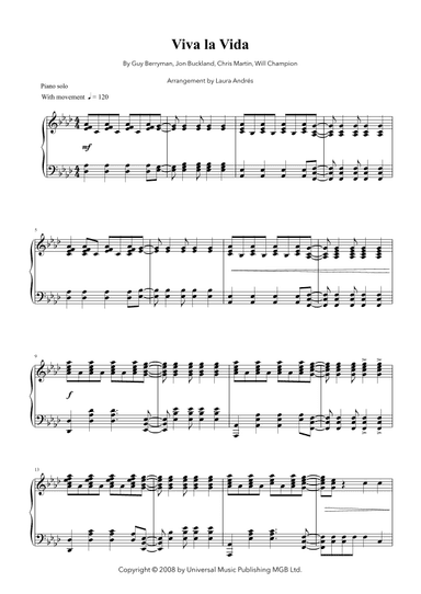 Viva La Vida (arr. Laura Andrés)