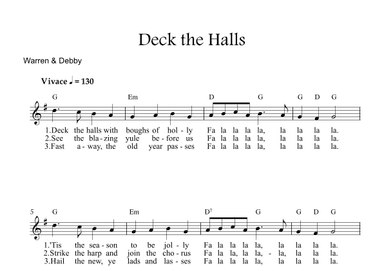 Deck the Halls (arr. Warren & Debby)