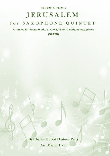 Jerusalem for Saxophone Quintet (SAATB) (arr. Martin Todd)