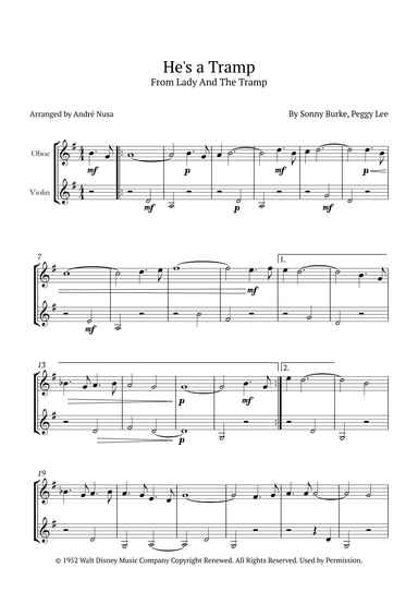 He's A Tramp (arr. André Nusa)