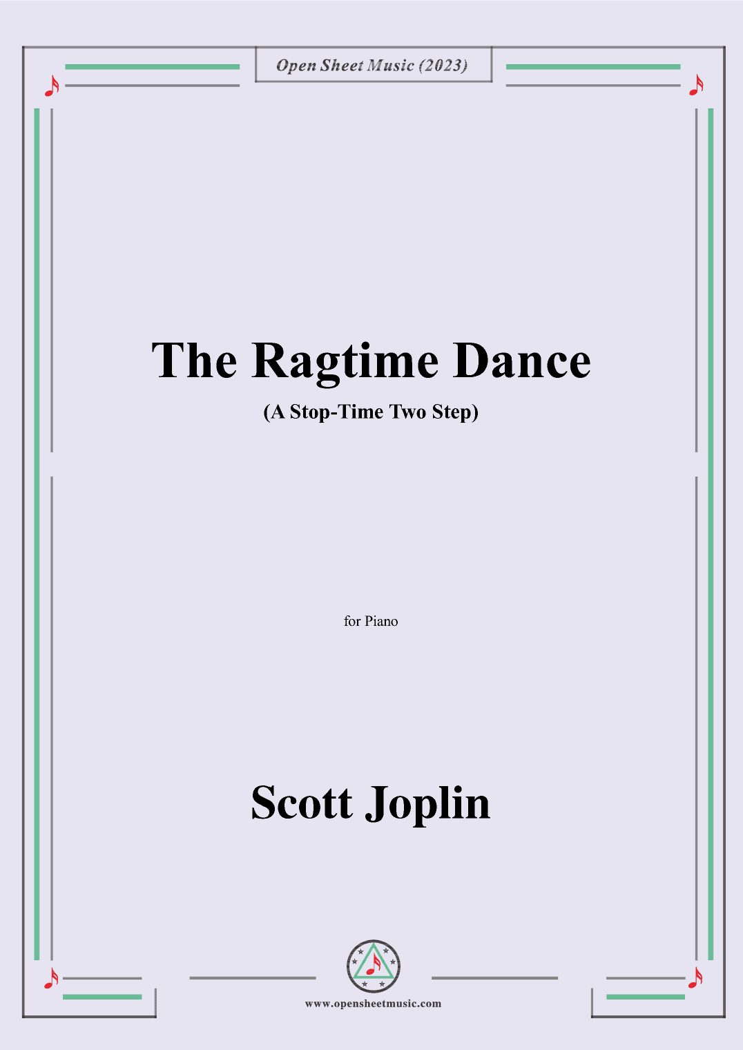 Joplin-The Ragtime Dance(A Stop-Time Two Step),in B flat Major (arr. OSM Press)
