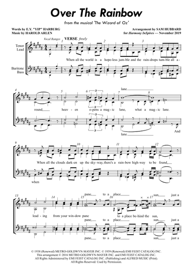 Over The Rainbow (arr. Sam Hubbard)