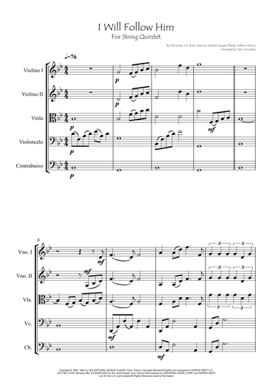 I Will Follow Him (i Will Follow You) (arr. Isaac Gonçalves)