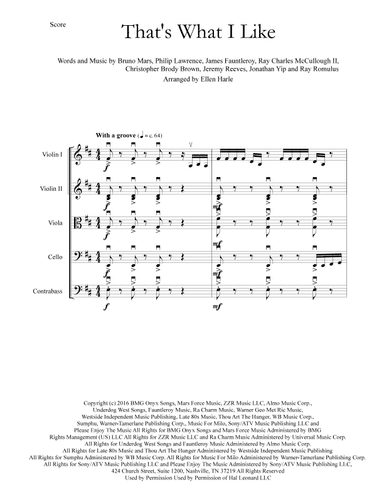 That's What I Like (arr. Ellen Harle)