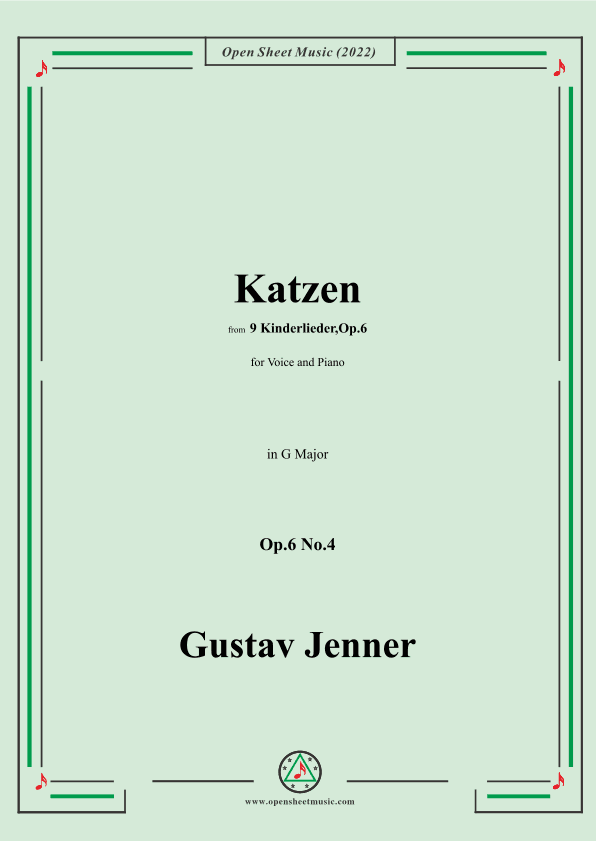 Jenner-Katzen,in G Major,Op.6 No.4 (arr. OSM Press)