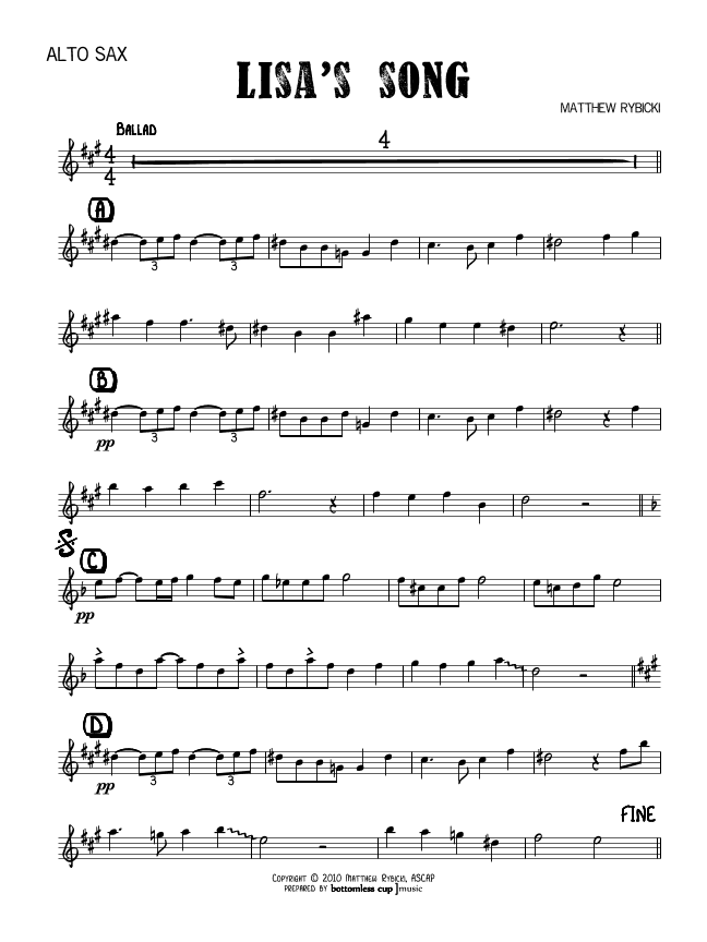 Lisa's Song (Sextet Parts)