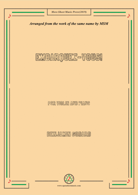 Godard-Embarquez-Vous,for Violin and Piano (arr. MSM)
