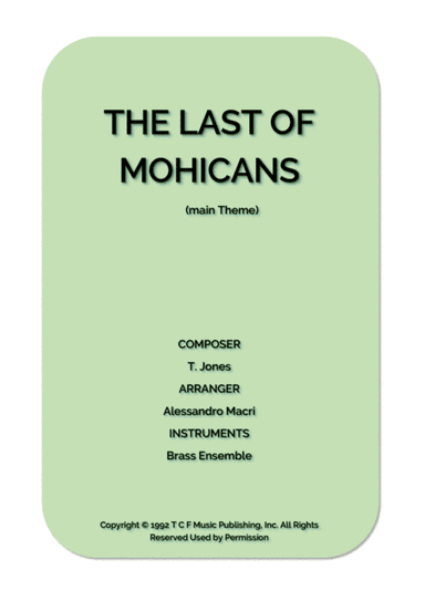 Last Of The Mohicans (main Theme) (arr. Alessandro Macrì)