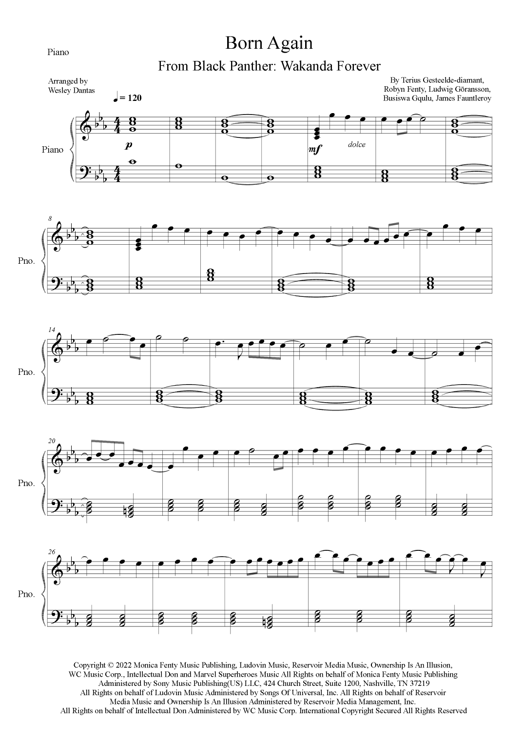 Born Again (arr. Wesley Dantas)
