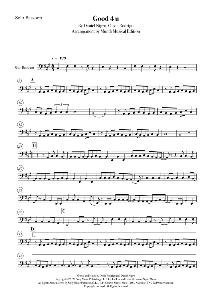 Good 4 U (arr. Mundi Musical Edition)