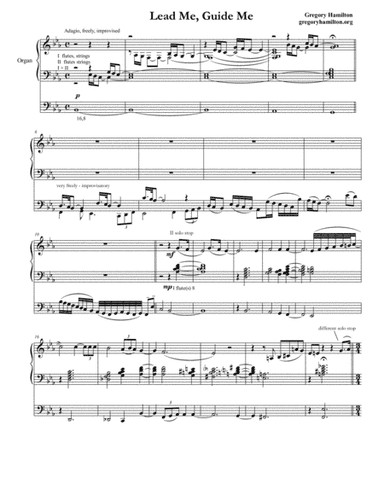 Lead Me, Guide Me, for Solo Organ (arr. Gregory Hamilton)