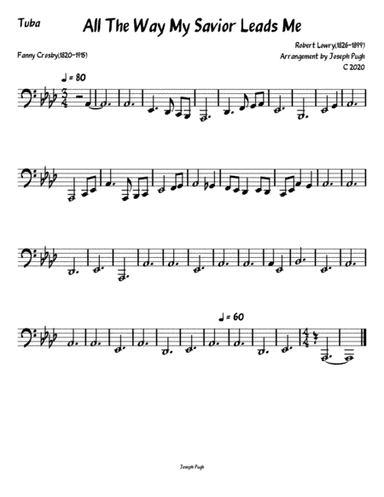 All The Way My Savior Leads Me (Brass Quintet) (arr. Joseph Pugh)