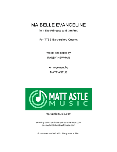 Ma Belle Evangeline (arr. Matt Astle)