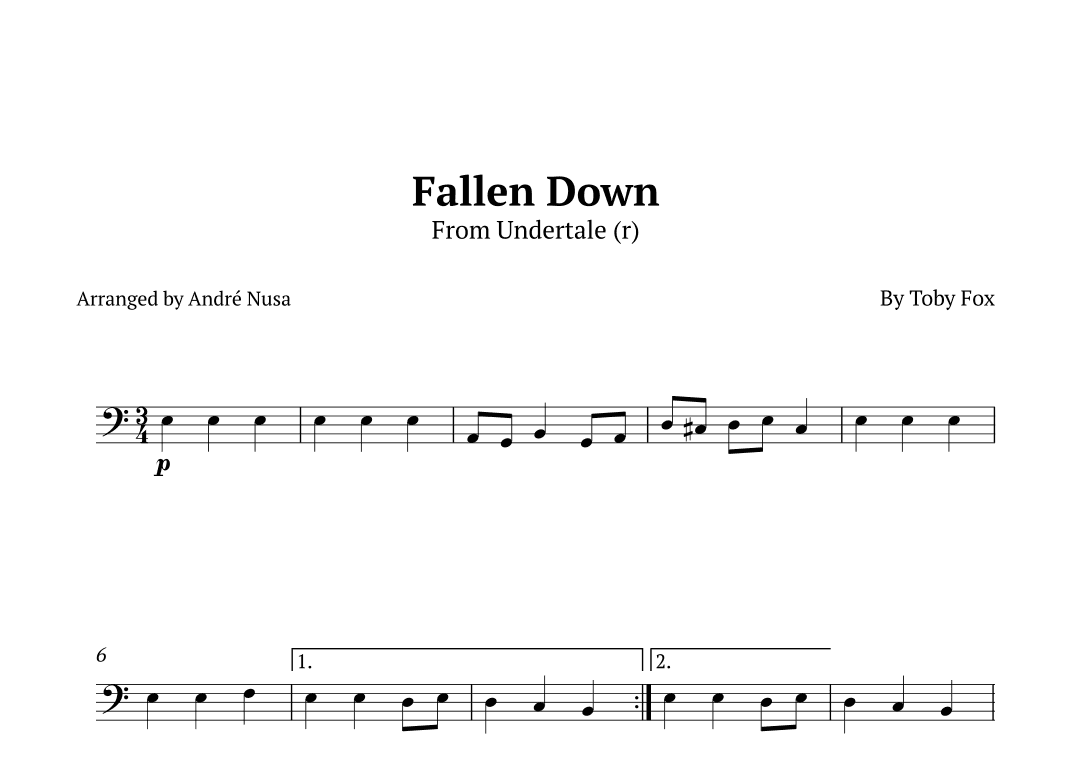 Fallen Down (arr. André Nusa)