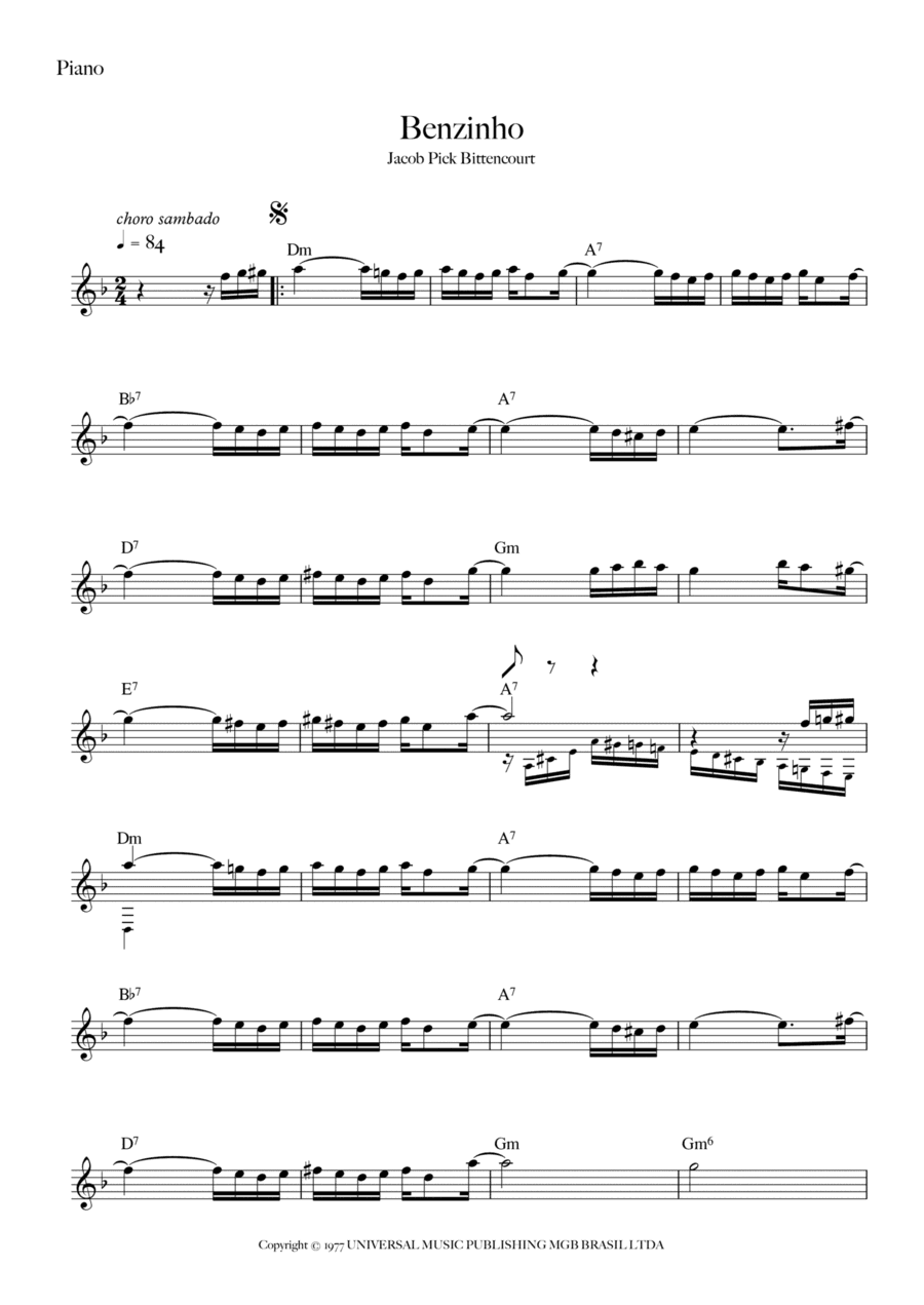 Benzinho (arr. Fabio Carrilho)