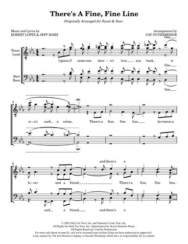 There's A Fine, Fine Line (arr. Cay Outerbridge)