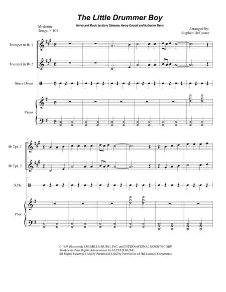 The Little Drummer Boy (arr. Stephen DeCesare)