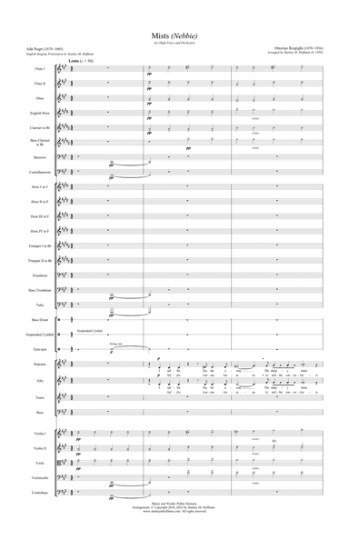 Mists (Nebbie) - Version for SATB Chorus and Orchestra (arr. Stanley M Hoffman)