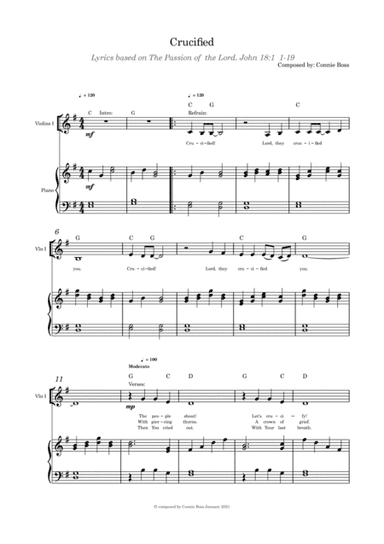 Crucified (Lent/Good Friday)  - violin and piano