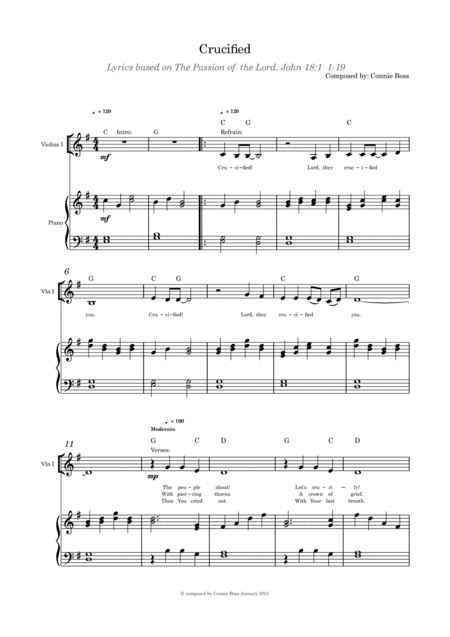 Crucified (Lent/Good Friday)  - violin and piano