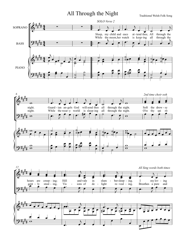 All Through the Night (arr. Richard Cook)