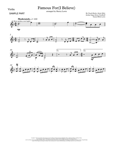 Famous For (i Believe) (arr. Sherry Lewis)