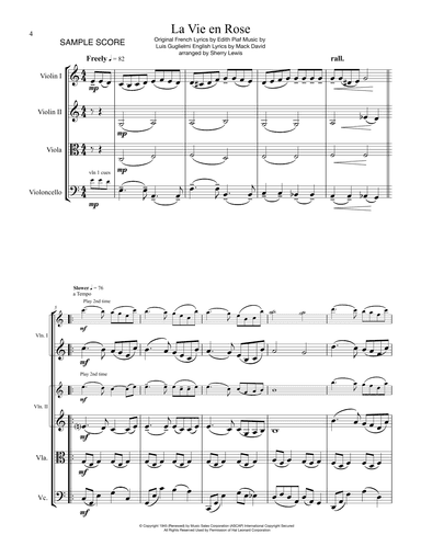 La Vie En Rose (arr. Sherry Lewis)