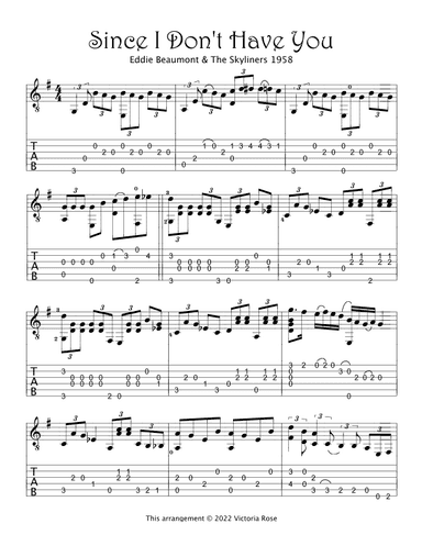 Since I Don't Have You (arr. Victoria Rose)