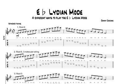 Eb Lydian Mode (4 Ways to Play)