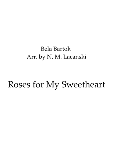 Roses for My Sweetheart (arr. Nick M Lacanski)