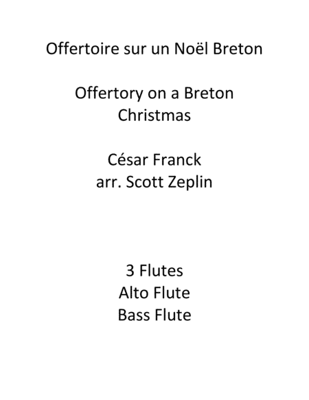 Offertory on a Breton Christmas (arr. Scott Zeplin)