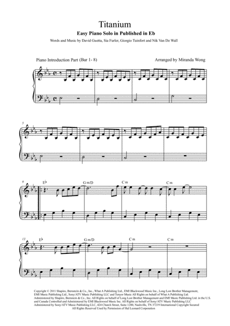 Titanium (arr. Miranda Wong)