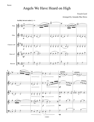 Angels We Have Heard On High (arr. Amanda Howe)