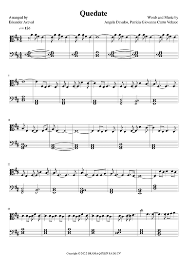 Quedate (arr. Eskander Aceval)