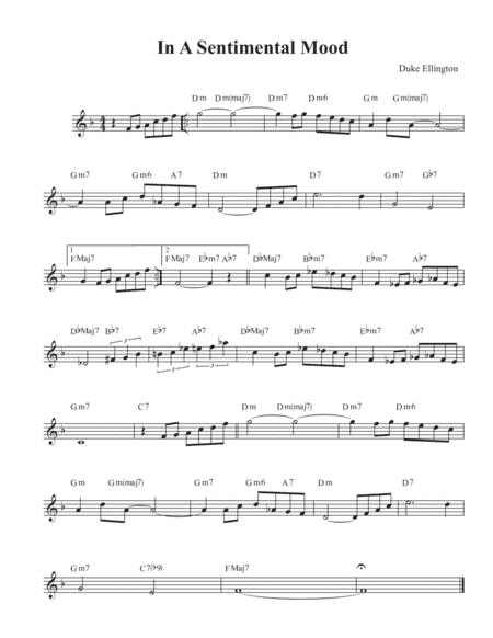 In A Sentimental Mood (arr. David M Fagnant)