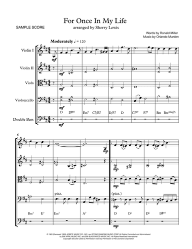 For Once In My Life (arr. Sherry Lewis)